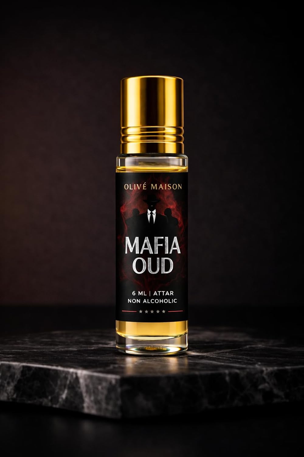 Mafia Oud Attar Perfume Oil 6ml | Alcohol-Free Roll On | Long Lasting Oud Fragrance for Men & Women | Premium Scent