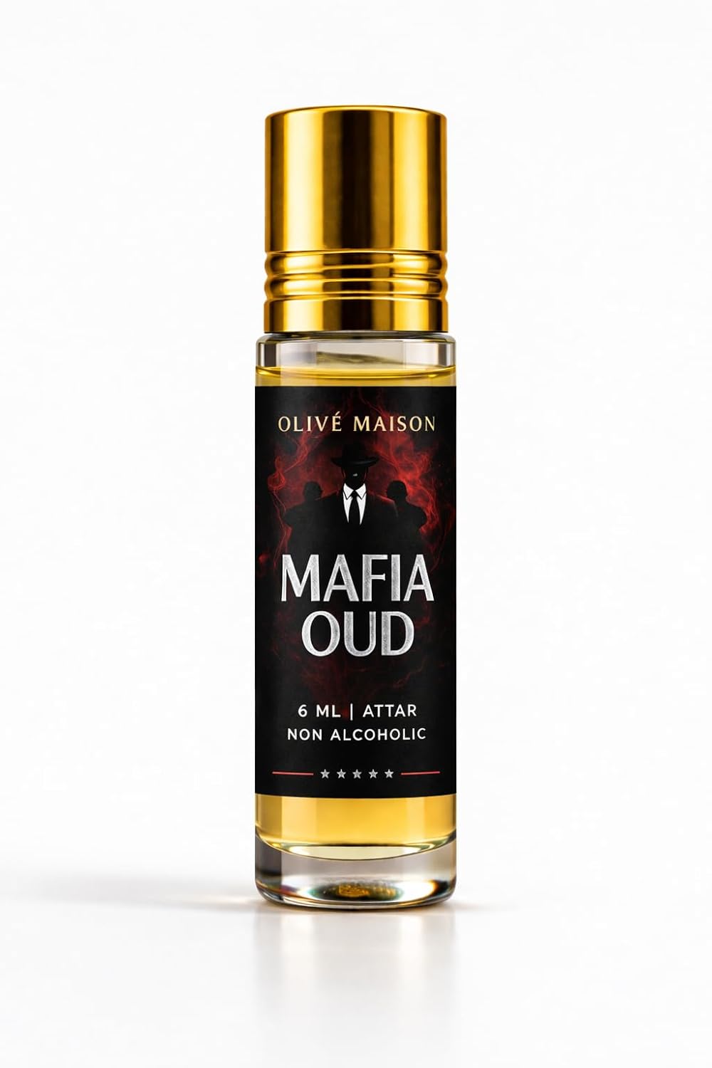 Mafia Oud Attar Perfume Oil 6ml | Alcohol-Free Roll On | Long Lasting Oud Fragrance for Men & Women | Premium Scent