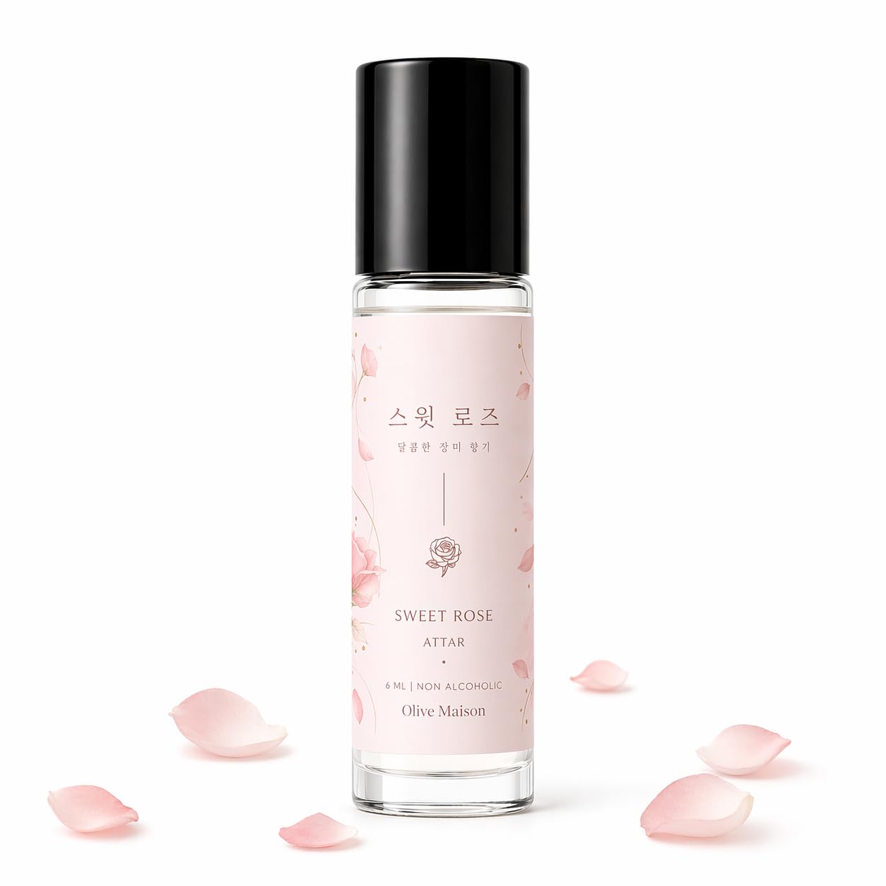 Korean Rose Aesthetic Attar 6ml for Women | Long Lasting Floral Perfume Oil | Alcohol-Free Premium Fragrance Roll-On