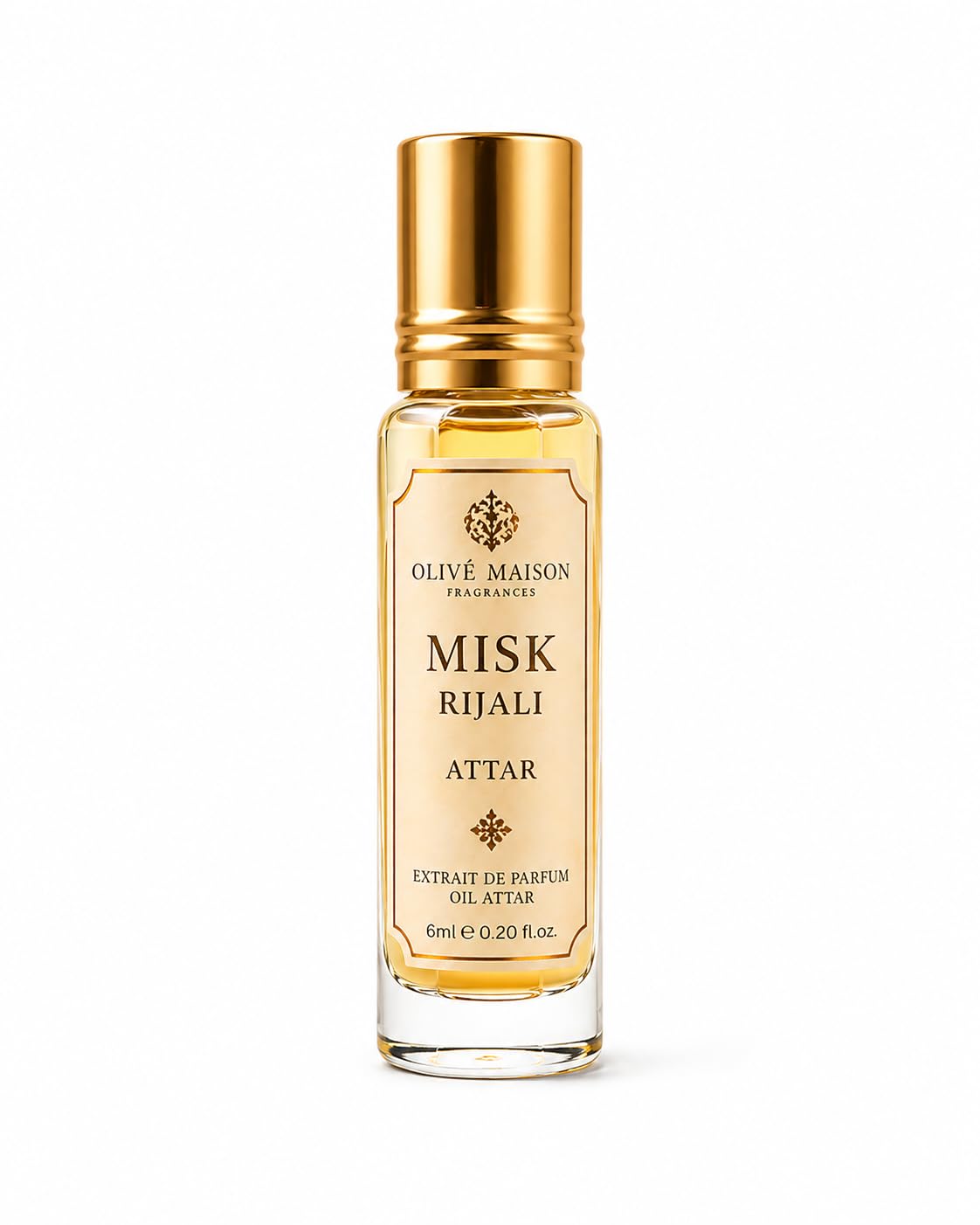 Misk Rijali Attar 6ml for Men | Long Lasting Fresh White Musk Perfume Oil | Alcohol-Free Premium Fragrance Roll-On
