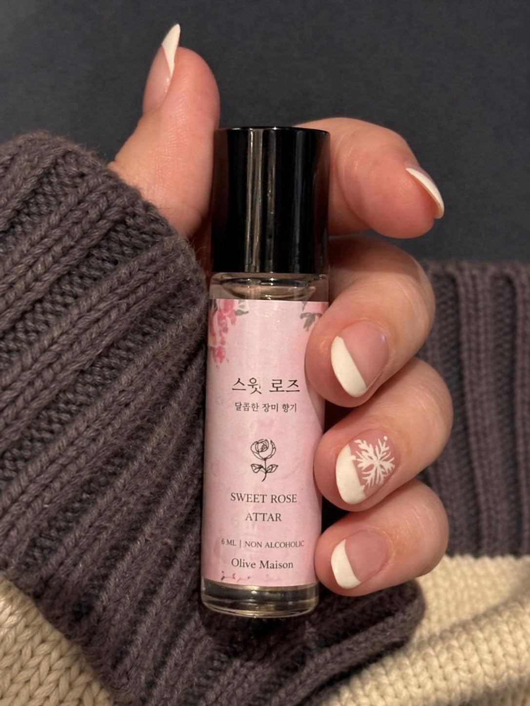 Korean Rose Aesthetic Attar 6ml for Women | Long Lasting Floral Perfume Oil | Alcohol-Free Premium Fragrance Roll-On