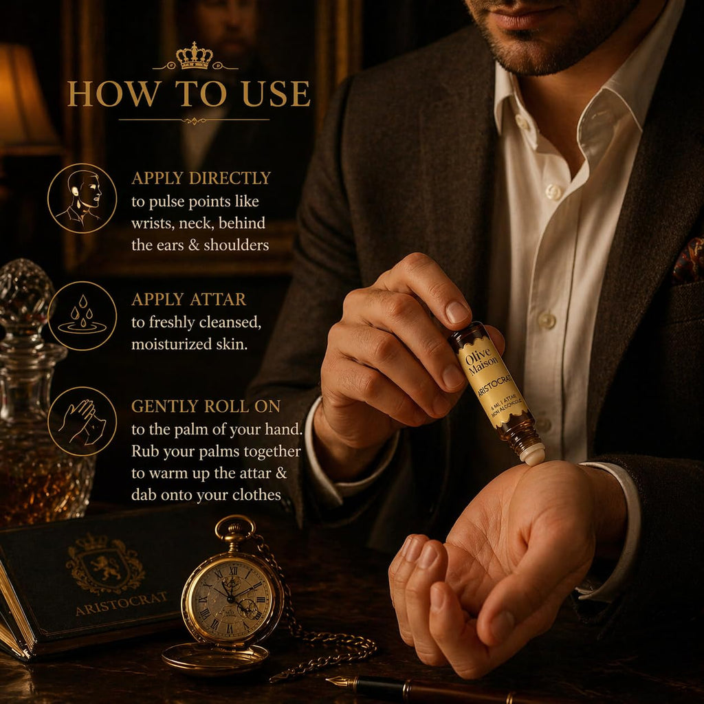 Aristocrat Attar 6ml for Men & Women | Long Lasting Luxury Perfume Oil | Alcohol-Free Premium Fragrance Roll-On